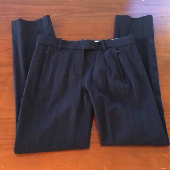 J. Crew Navy Blue Maddie Trouser Bi-Stretch Cotton Slim Straight Dress Pants - Picture 4 of 13